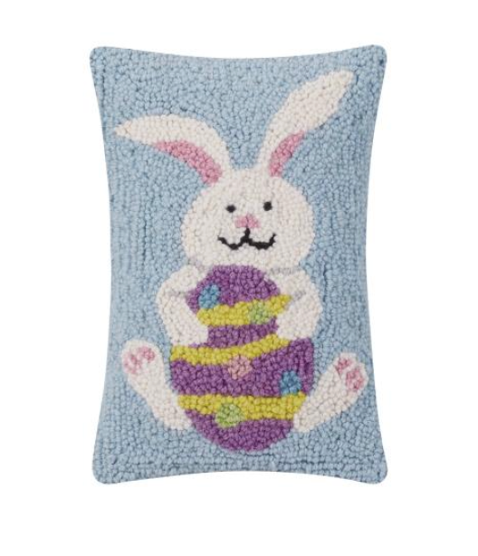 Easter Bunny Egg Hook Pillow
