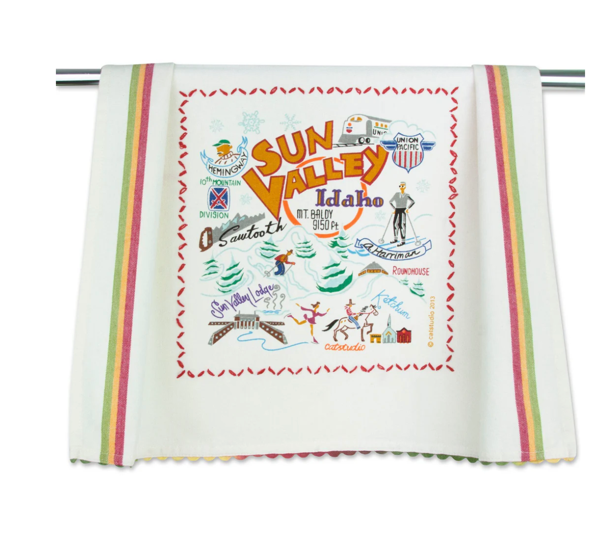 Ski Sun Valley Dish Towel