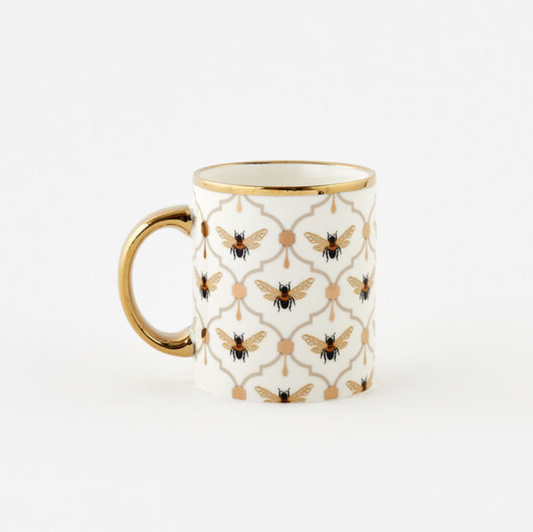 Busy Bees Mug w/Gold Trim
