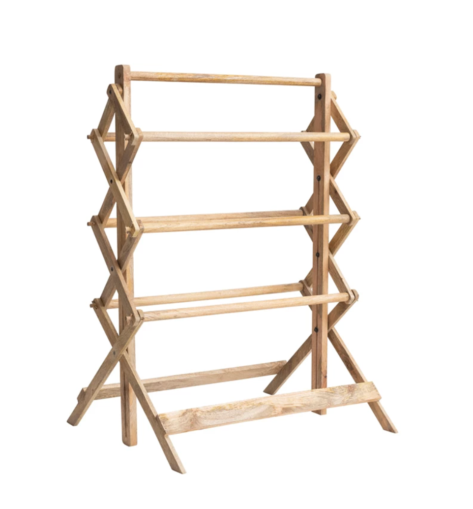 Mango Wood Vintage Reproduction Clothes Drying Rack