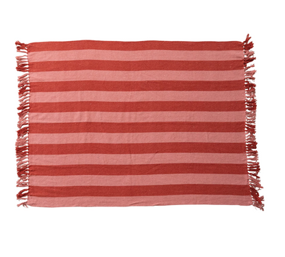 Woven Recycled Cotton Blend Throw