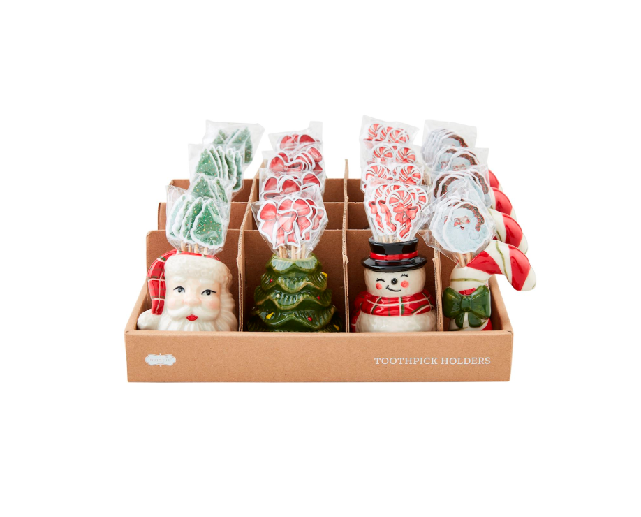 Christmas Toothpick Caddy Set