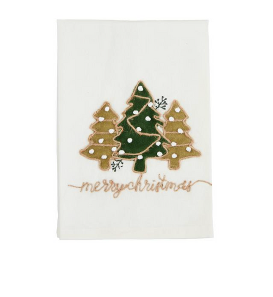 Tree Velvet Appliqué Towel