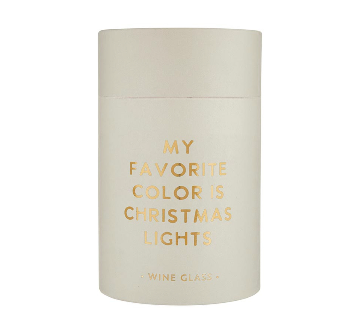 Stemless Wine Glass - My Favorite Color is Christmas Lights