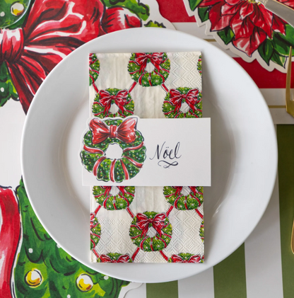 Holiday Wreath Guest Napkin