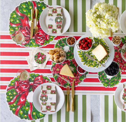 Red & Gold Awning Stripe Runner