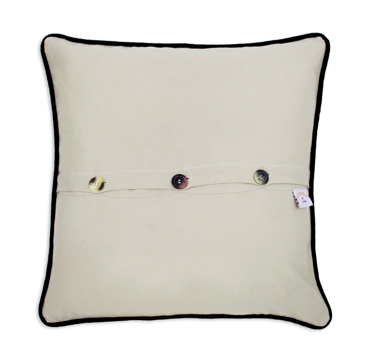 Ski Utah Hand-Embroidered Pillow