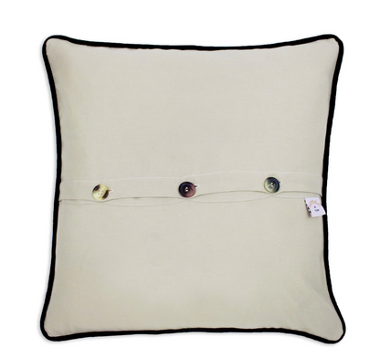 Ski Utah Hand-Embroidered Pillow