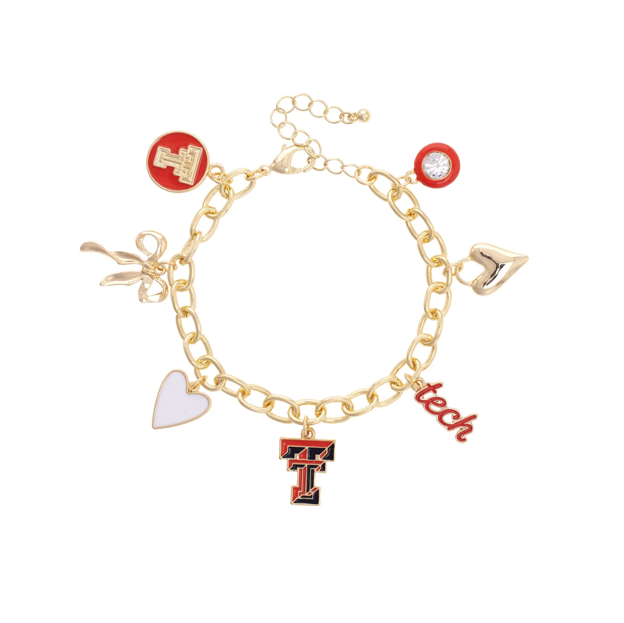 Texas Tech Red Raiders Enamel Icons Charm Bracelet
