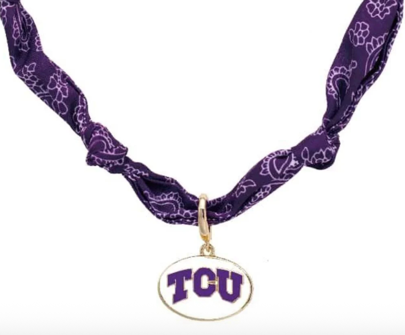 TCU Horned Frogs Logo Bandana Scarf Necklace