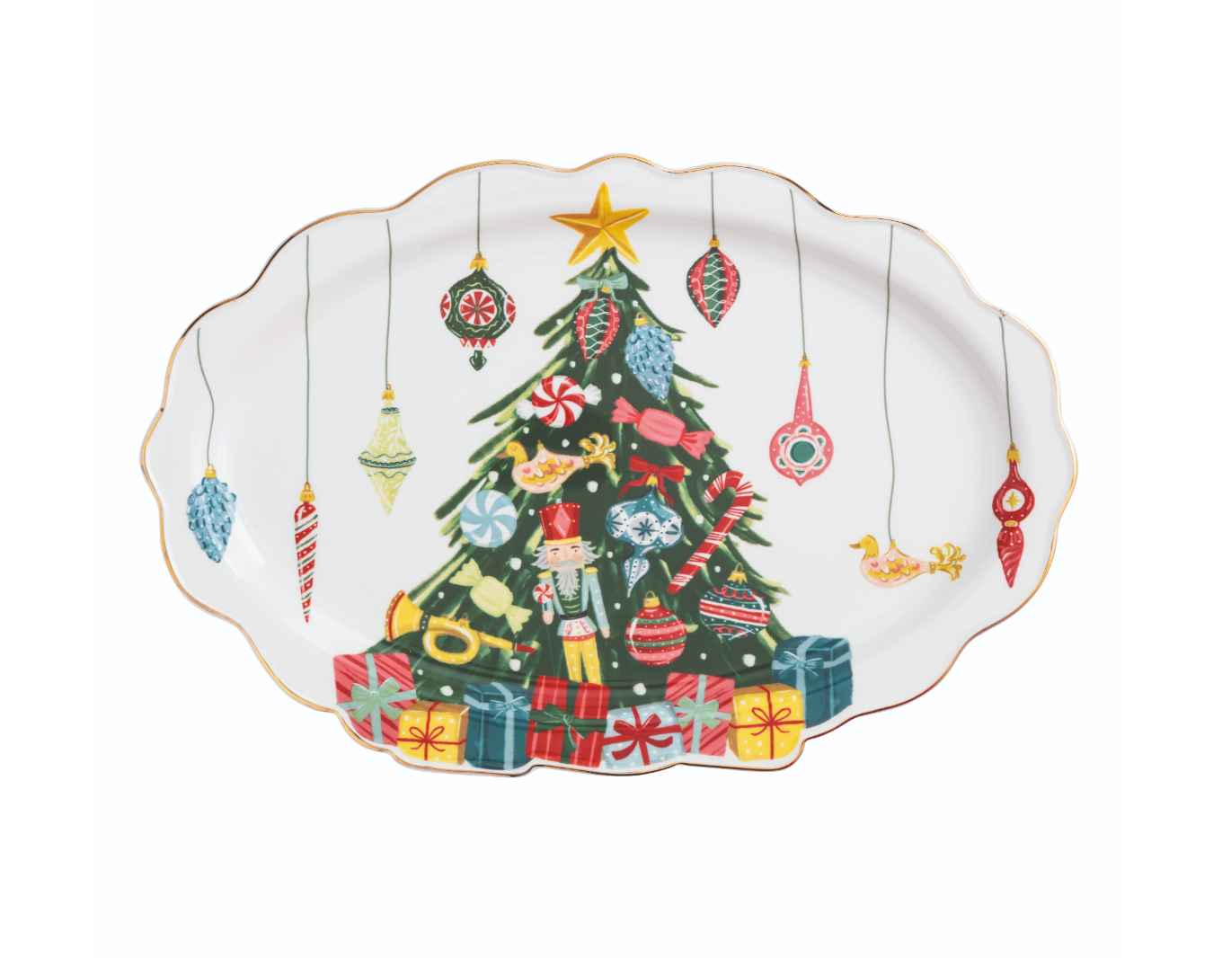 Christmas Tree Ornament Platter