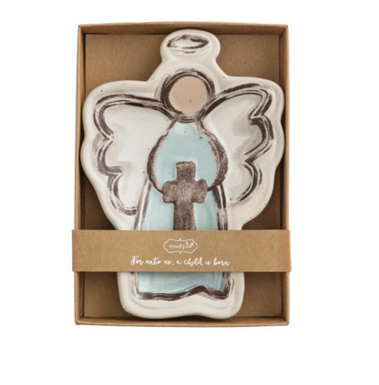 Angel with Cross Tidbit Dish