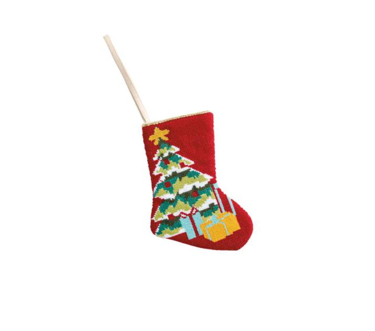 Tree Mini Needlepoint Stocking