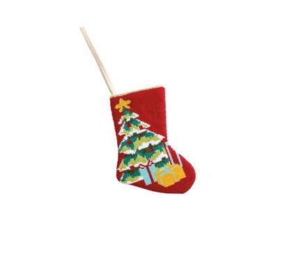 Tree Mini Needlepoint Stocking