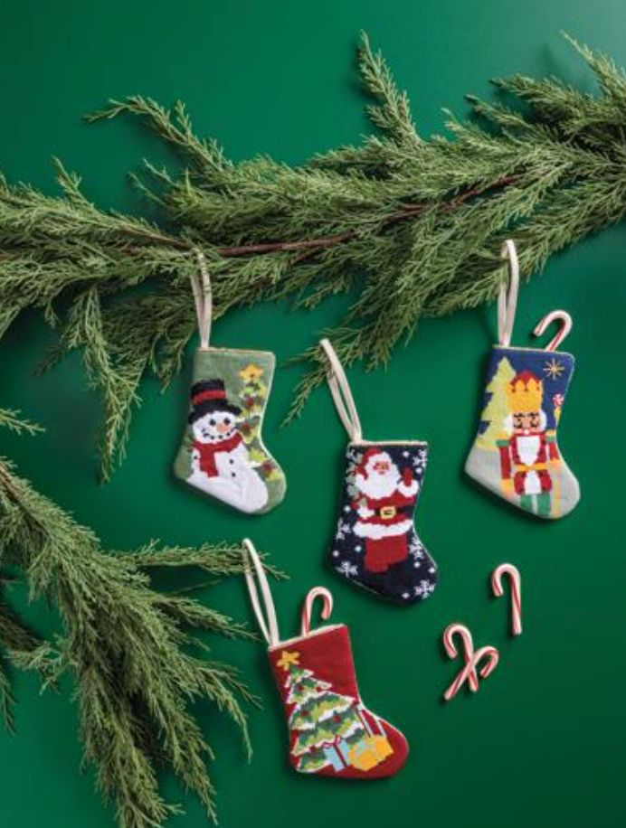 Snowman Mini Needlepoint Stocking