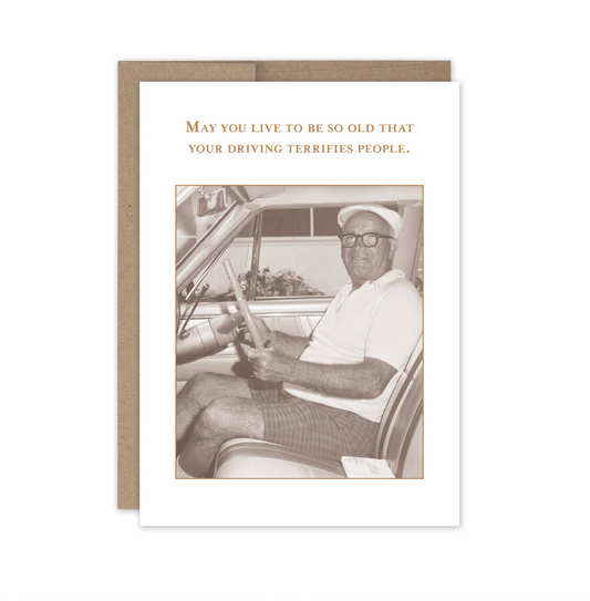 Driving Terrifies Birthday Card SM698