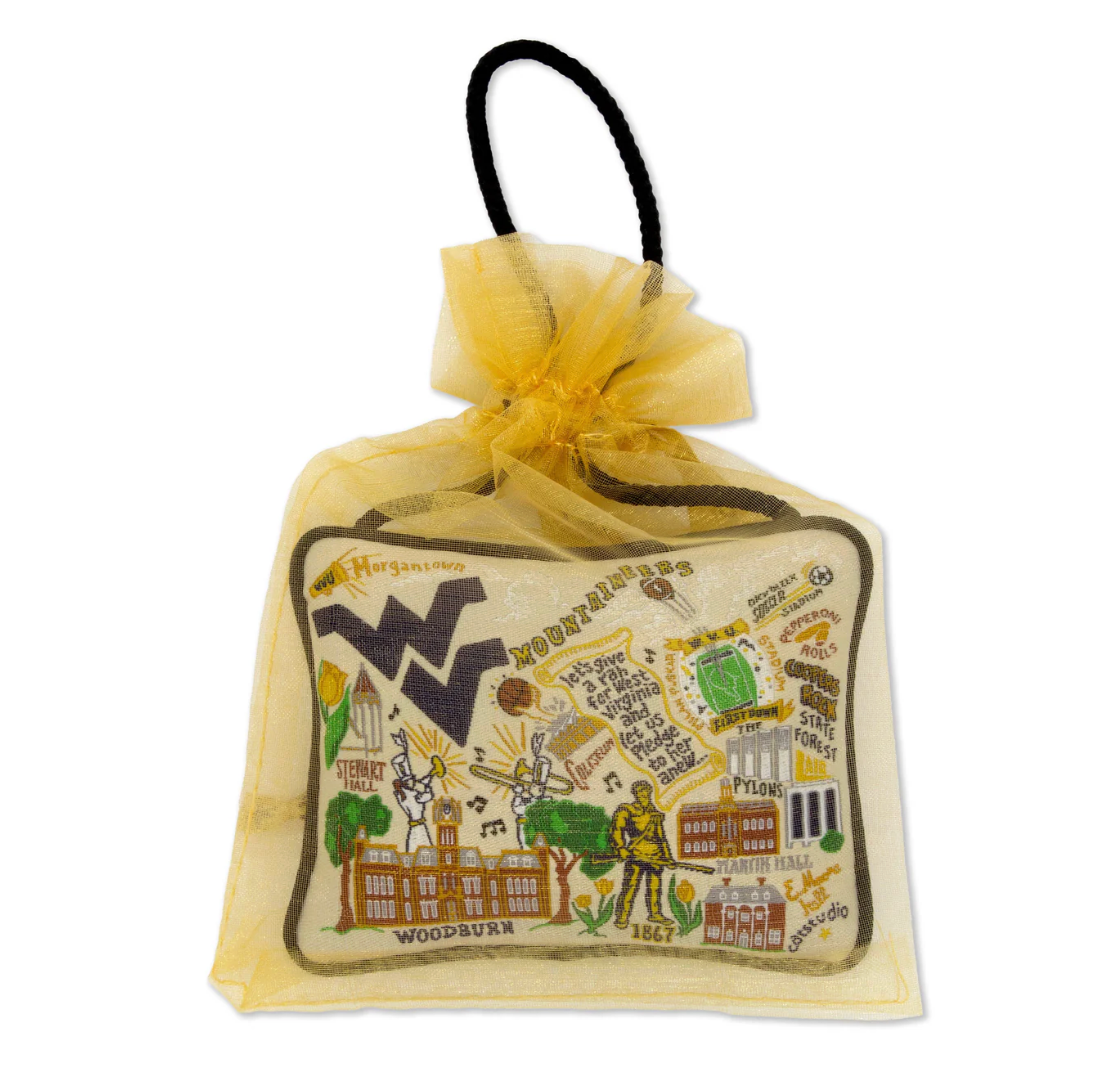 West Virginia University Mini Pillow Ornament