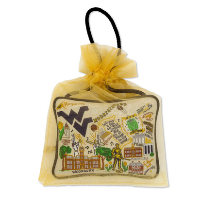 West Virginia University Mini Pillow Ornament