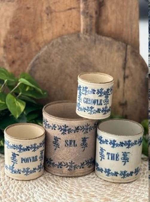 Antique French Saint-Uze Cannister set