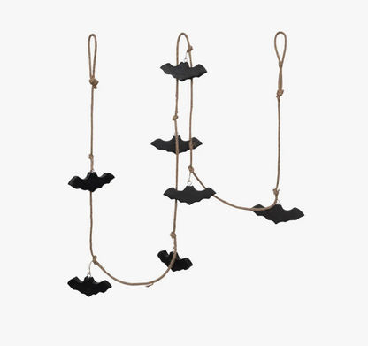 Mango Wood and Jute Rope Bats Garland - 72"