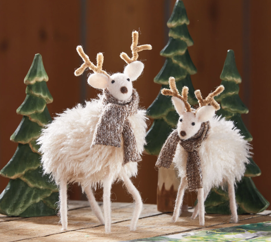 Reindeer With Scarf - Large