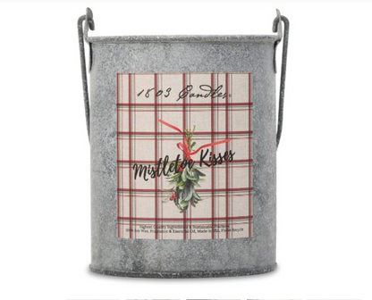 Mistletoe Kisses Soy Candle – Limited Edition 20 oz. Plaid Tin Pail