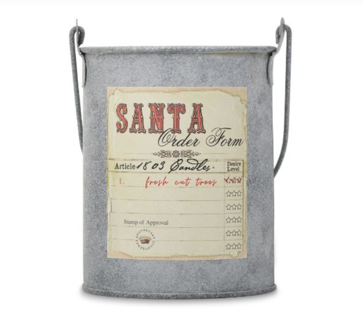 Santa’s List Fresh Cut Trees Soy Candle – Limited Edition 20 oz. Tin Pail