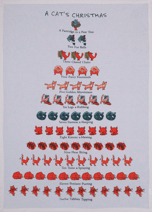A Cat's Christmas Kitchen Towel - Veranda Cafe & Mercantile