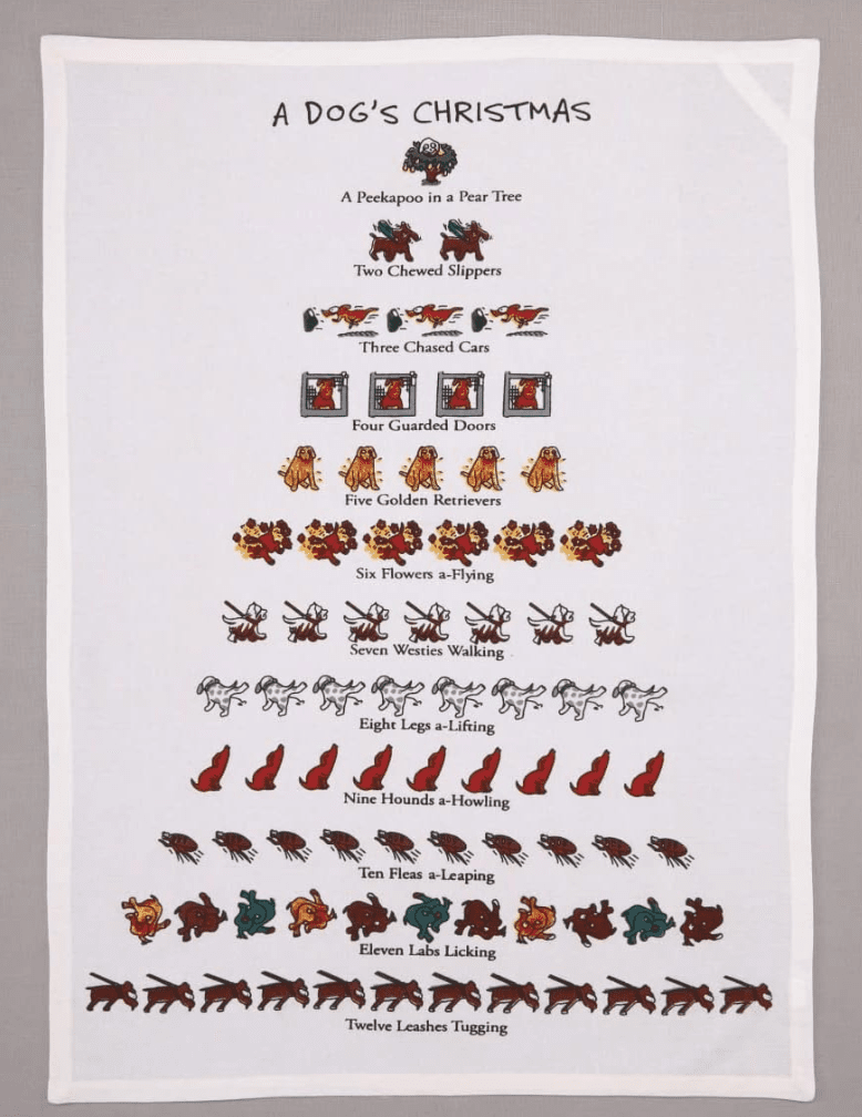 A Dog's Christmas Kitchen Towel - Veranda Cafe & Mercantile