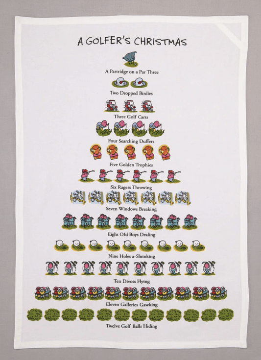 A Golfer's Christmas Kitchen Towel - Veranda Cafe & Mercantile