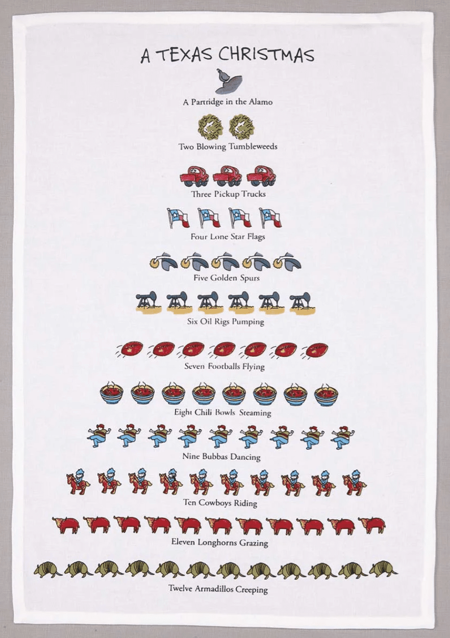 A Texas Christmas Kitchen Towel - Veranda Cafe & Mercantile
