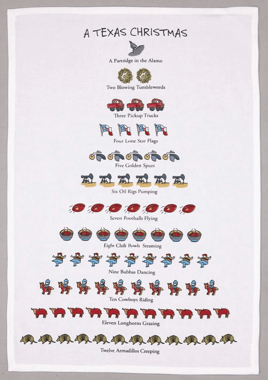 A Texas Christmas Kitchen Towel - Veranda Cafe & Mercantile