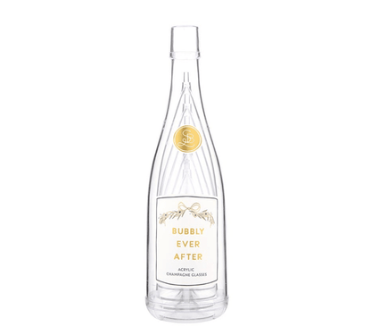 Acrylic Champagne Bottle + Glasses - Bubbly Ever After - Veranda Cafe & Mercantile