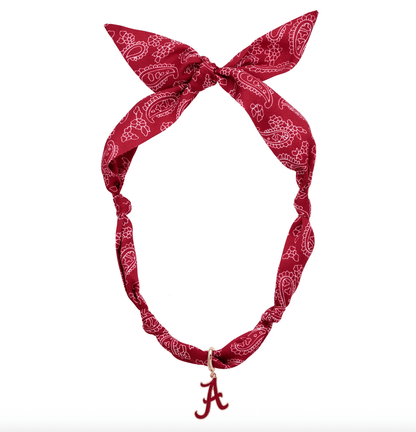Alabama Crimson Tide Logo Bandana Scarf Necklace - Veranda Cafe & Mercantile