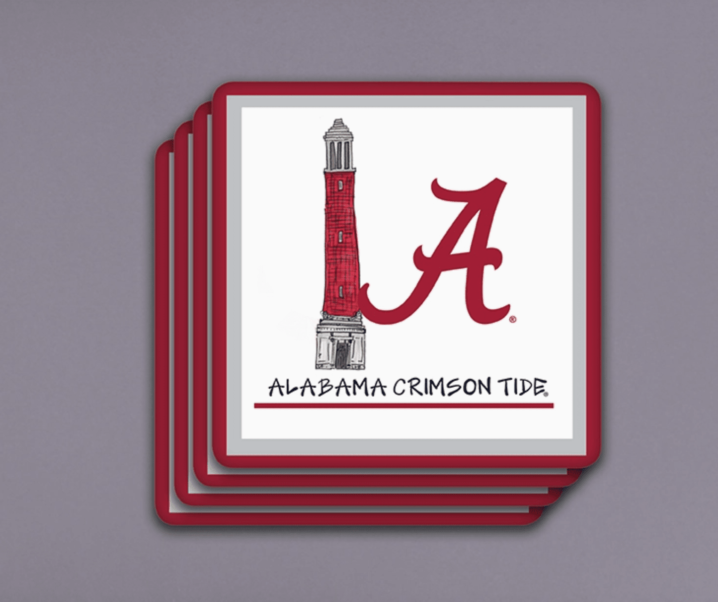Alabama, University of 4pc Coaster Set - Veranda Cafe & Mercantile