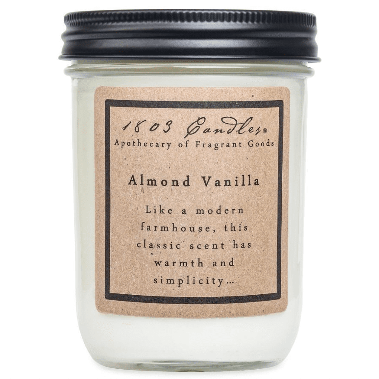Almond Vanilla Soy Candle - Veranda Cafe & Mercantile