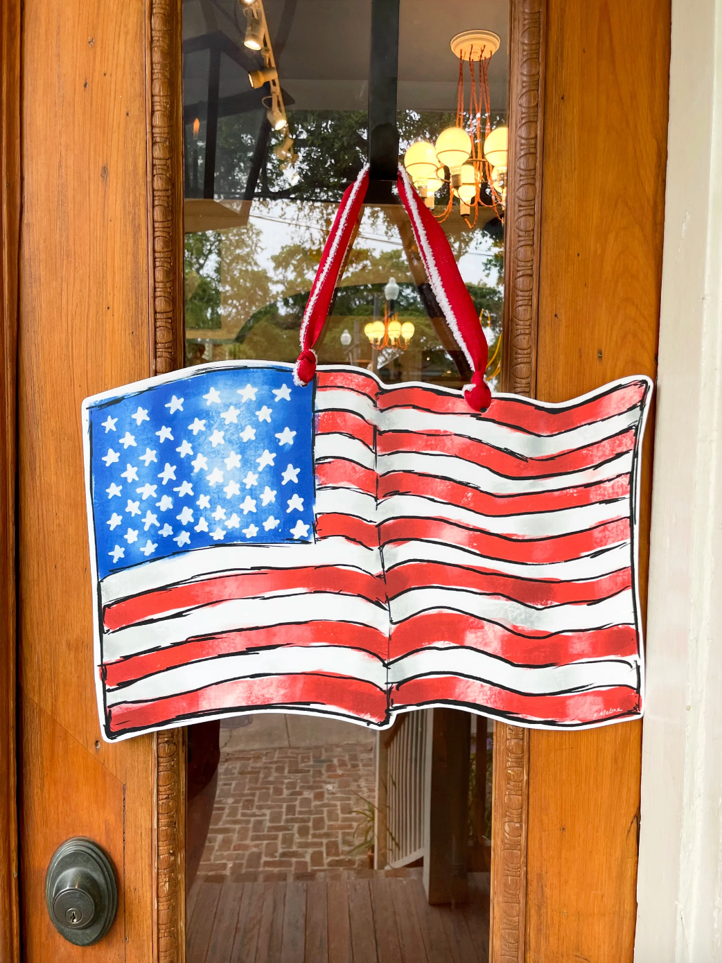 American Flag Door Hanger - Veranda Cafe & Mercantile