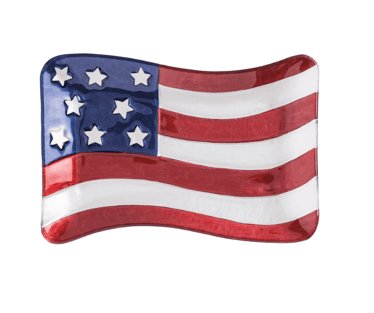 Americana Flag Glass Plate - Veranda Cafe & Mercantile