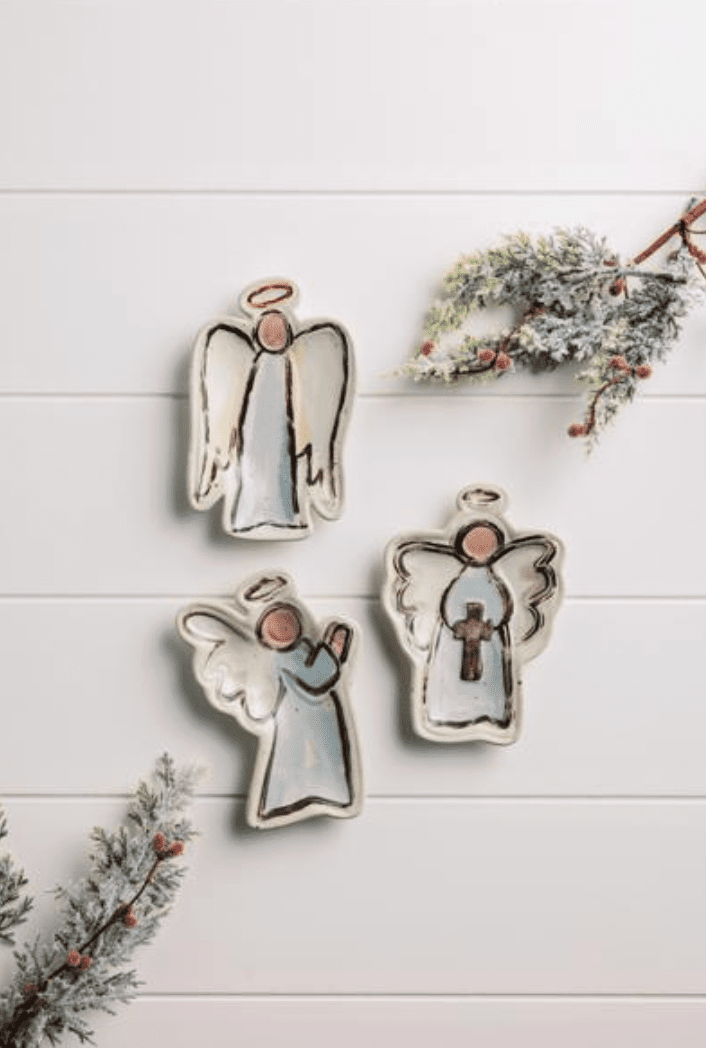 Angel with Cross Tidbit Dish - Veranda Cafe & Mercantile