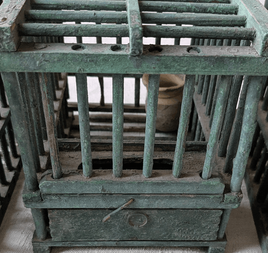 Antique 1800s French Songbird Cage - Veranda Cafe & Mercantile