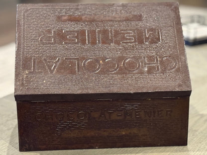 Antique Chocolat Menier Box — Dark Brown - Veranda Cafe & Mercantile