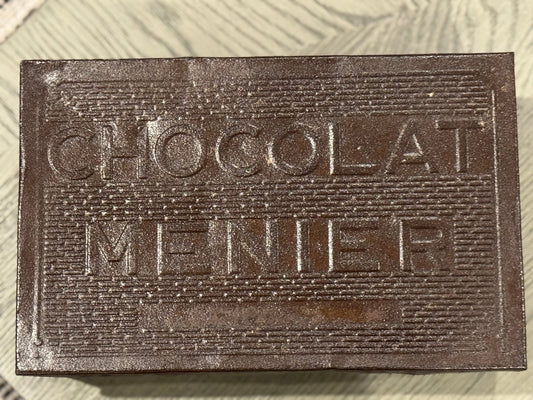 Antique Chocolat Menier Box — Dark Brown - Veranda Cafe & Mercantile