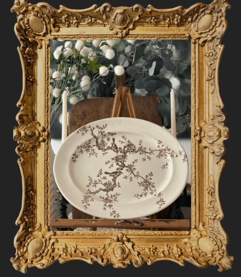 Antique English Brown B & H “Alton” platter - Veranda Cafe & Mercantile