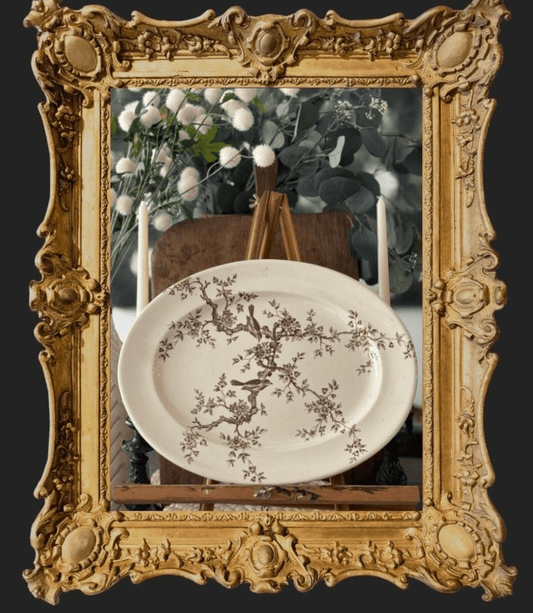 Antique English Brown B & H “Alton” platter - Veranda Cafe & Mercantile