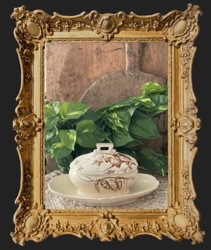 Antique English BWM&C Canova Sepia Sauciere - Veranda Cafe & Mercantile