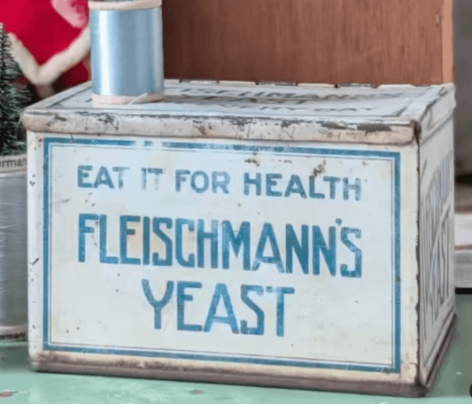 Antique Fleischmann's Yeast Advertising Tin Box - Veranda Cafe & Mercantile