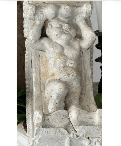 Antique French Putto Corbel - Veranda Cafe & Mercantile