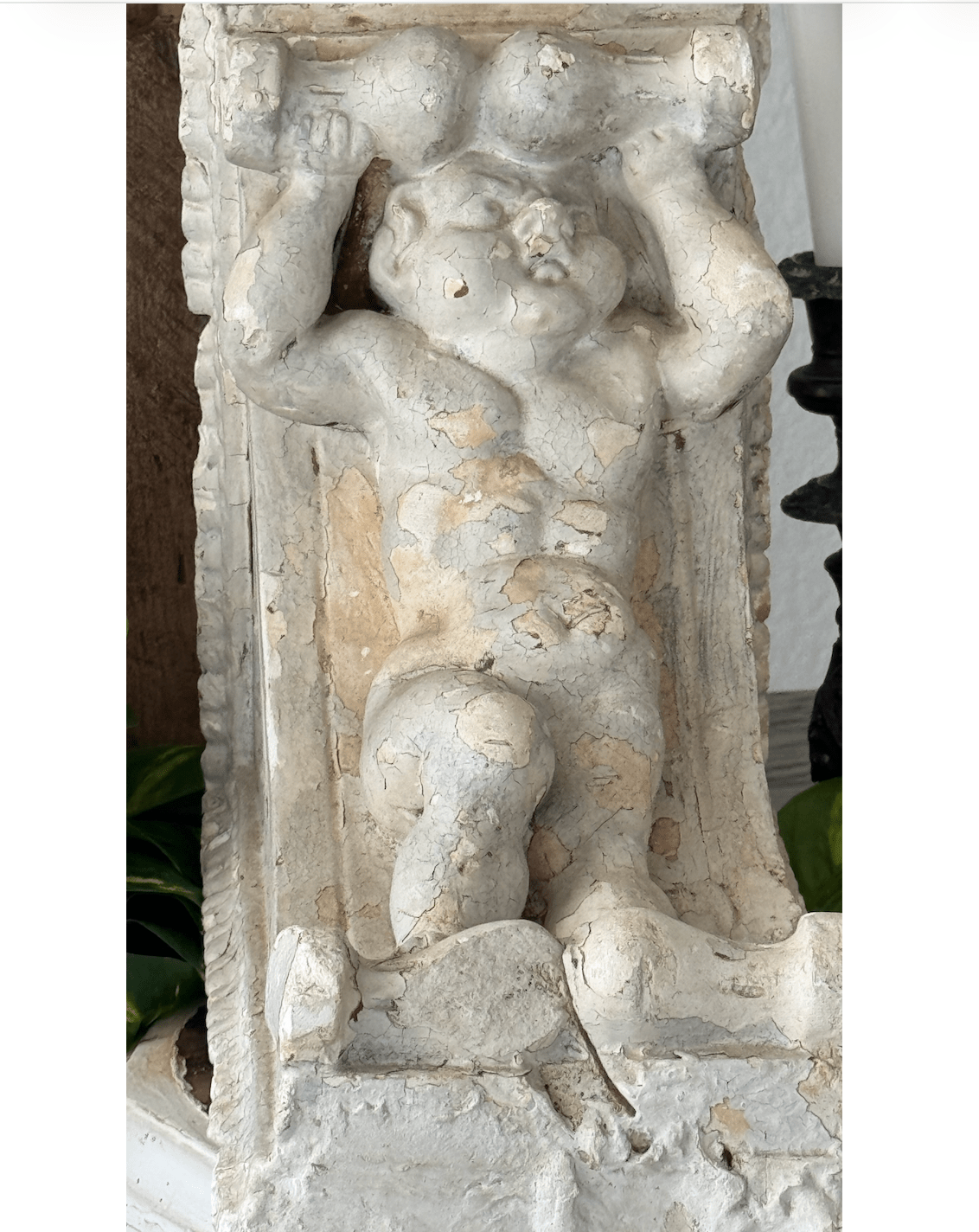 Antique French Putto Corbel - Veranda Cafe & Mercantile