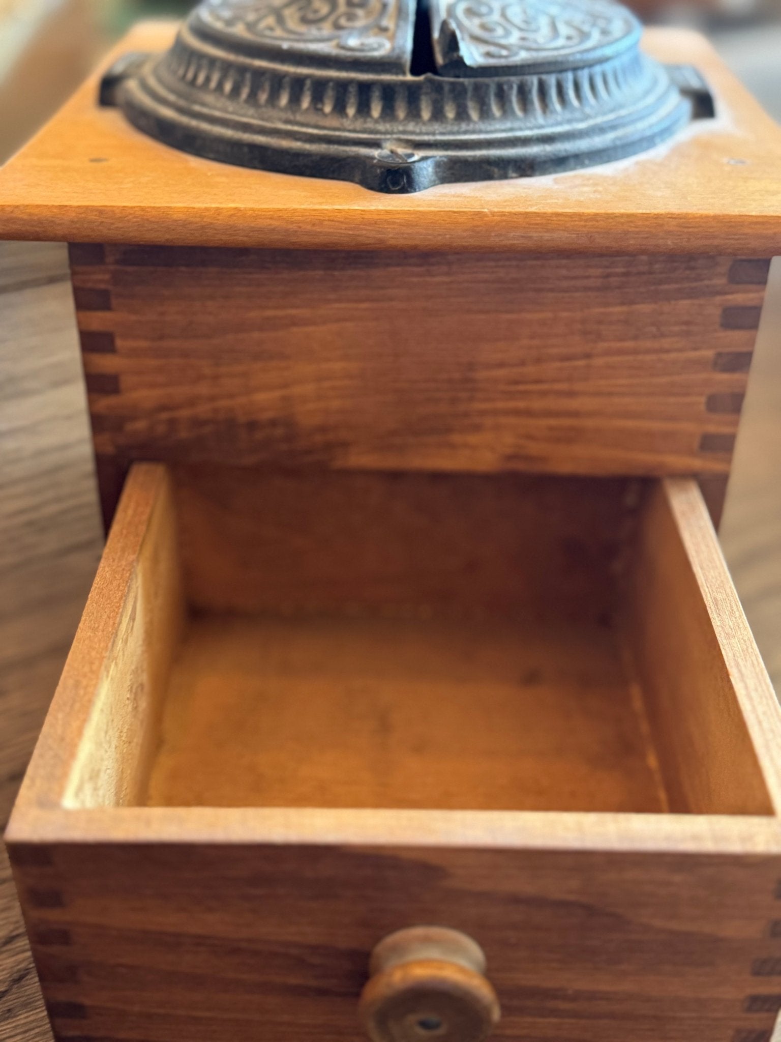 Antique Hand - Crank Coffee Grinder - Veranda Cafe & Mercantile