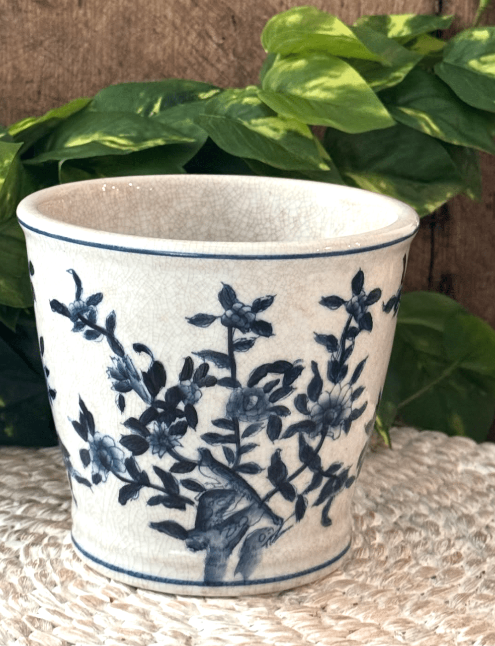 Antique Swedish Rörstrand floral container - Veranda Cafe & Mercantile